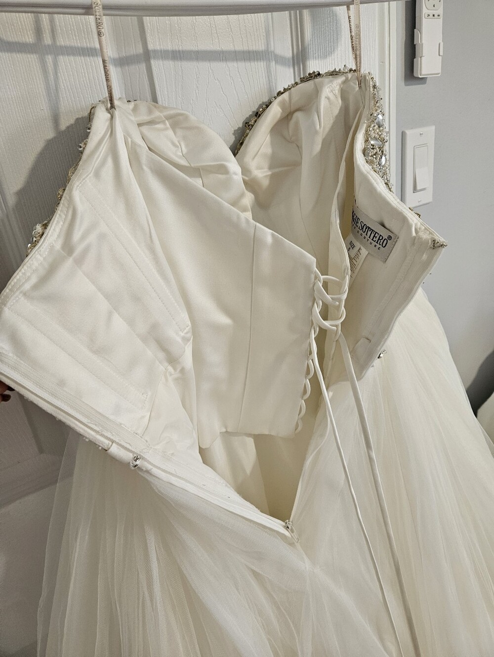 Maggie Sottero Wedding Strapless Beaded Ball Gown - Picture 10 of 12